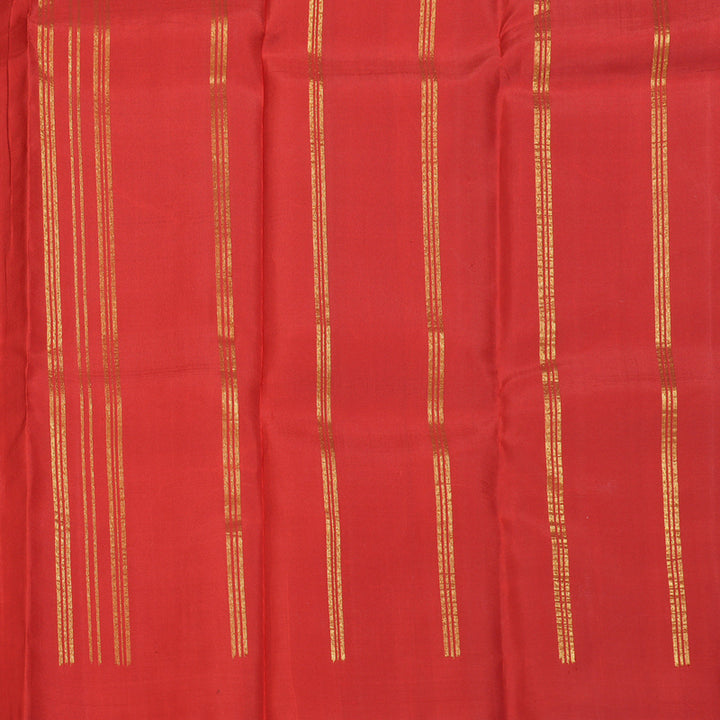 Hayagrivas Handloom Mild Red Kanjivaram Silk Saree with Temple Border KBE1377J1-2