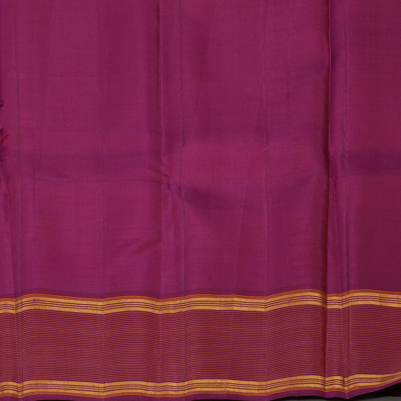 Hayagrivas Handloom Mango Orange Kanjivaram Silk Saree with Ganga Jamuna border KBE1377J2-2