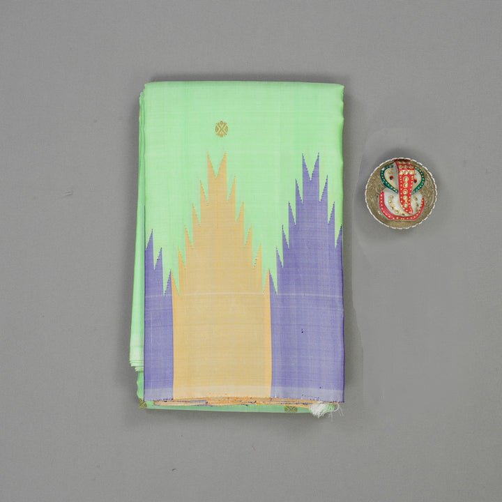 Hayagrivas Handloom Pastel Green Kanjivaram Silk Saree KBE1377J2-8