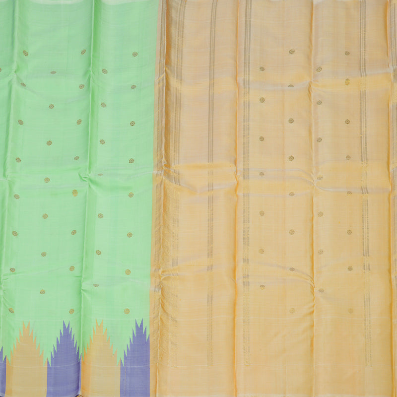 Hayagrivas Handloom Pastel Green Kanjivaram Silk Saree KBE1377J2-8