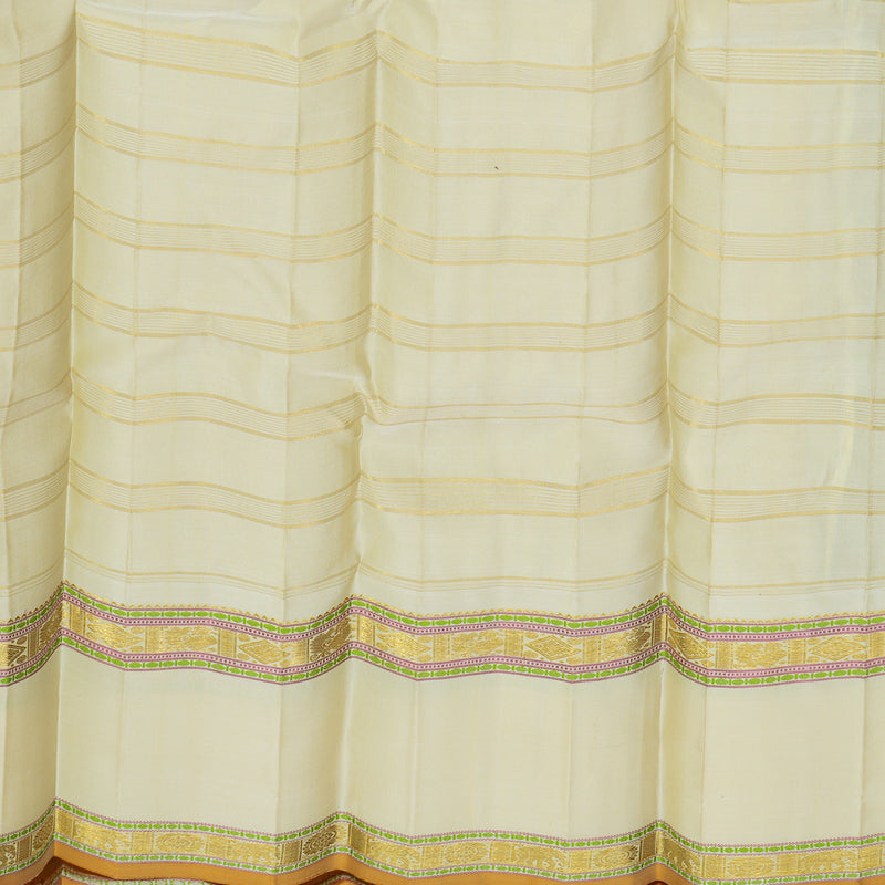 Hayagrivas Handloom Deep Violet Kanjivaram Silk Saree with Beige Border KBE1378J8-1