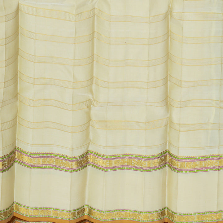 Hayagrivas Handloom Deep Violet Kanjivaram Silk Saree with Beige Border KBE1378J8-1