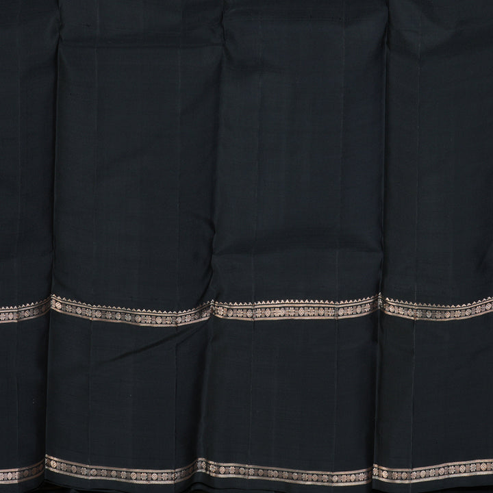 Hayagrivas Handloom Wine Purple Kanjivaram Silk Saree with Black Border KBE1379J4-1