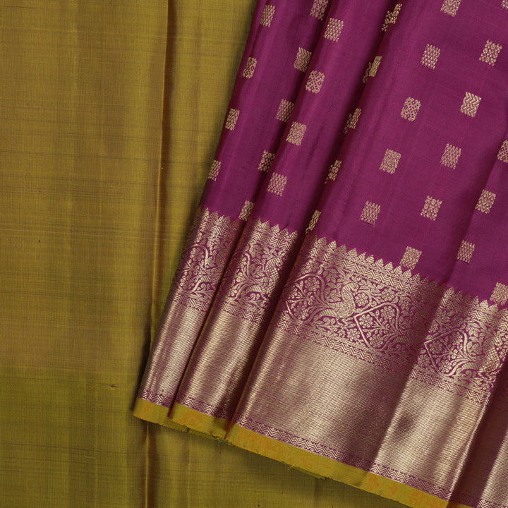 Hayagrivas Handloom Wine Purple Kanjivaram Silk Pattu Pavadai KBE1380J3-9