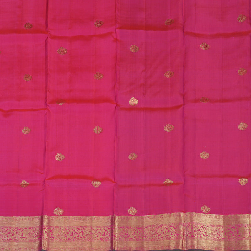 Hayagrivas Handloom Rani Pink Kanjivaram Pattu Pavadai with Manthalir Selvedge KBE1380J4-1