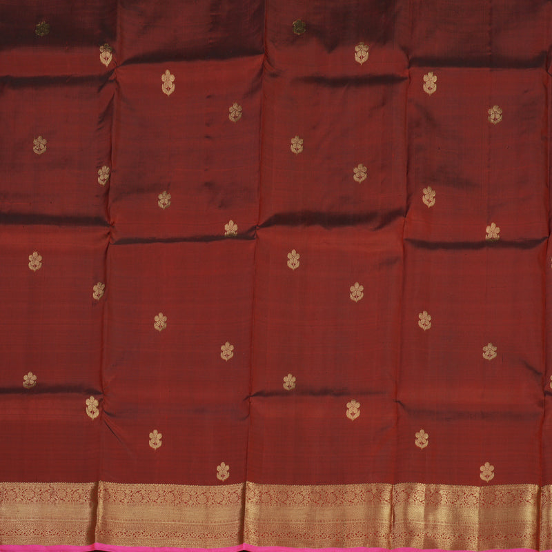 Hayagrivas Handloom Araku Maroon Kanjivaram Pattu Pavadai KBE1380J4-2