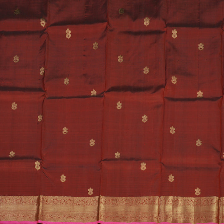 Hayagrivas Handloom Araku Maroon Kanjivaram Pattu Pavadai KBE1380J4-2