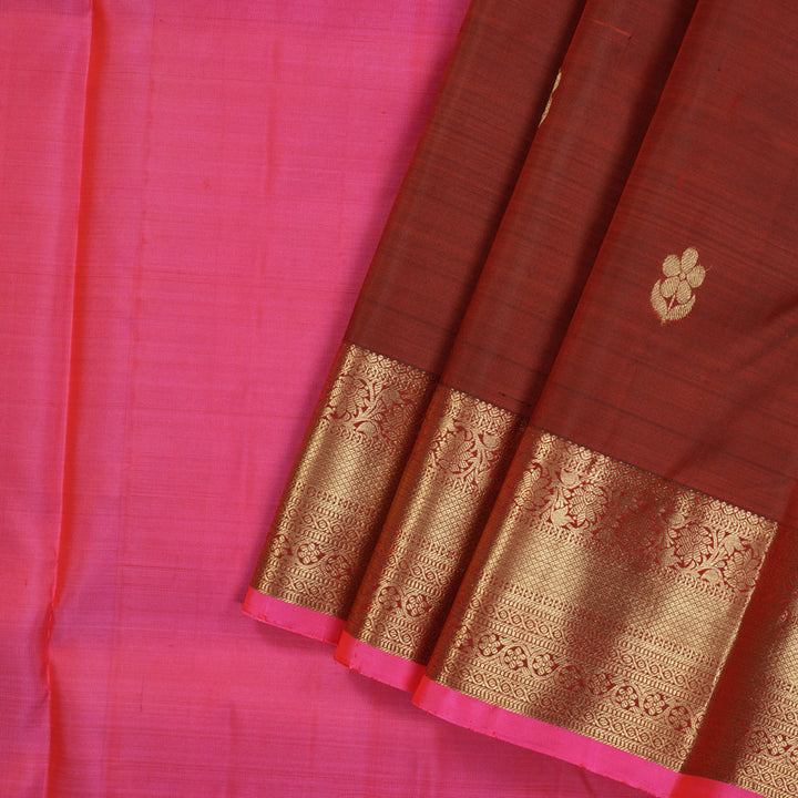 Hayagrivas Handloom Araku Maroon Kanjivaram Pattu Pavadai KBE1380J4-2