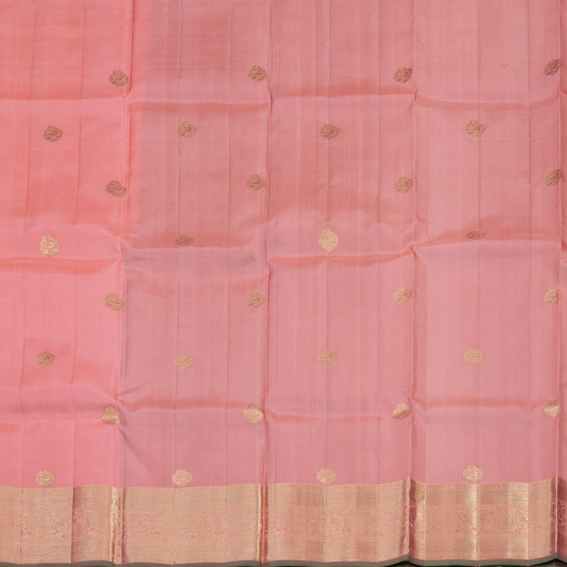 Hayagrivas Handloom Peach Pink Kanjivaram Silk Pattu Pavadai KBE1380J4-4