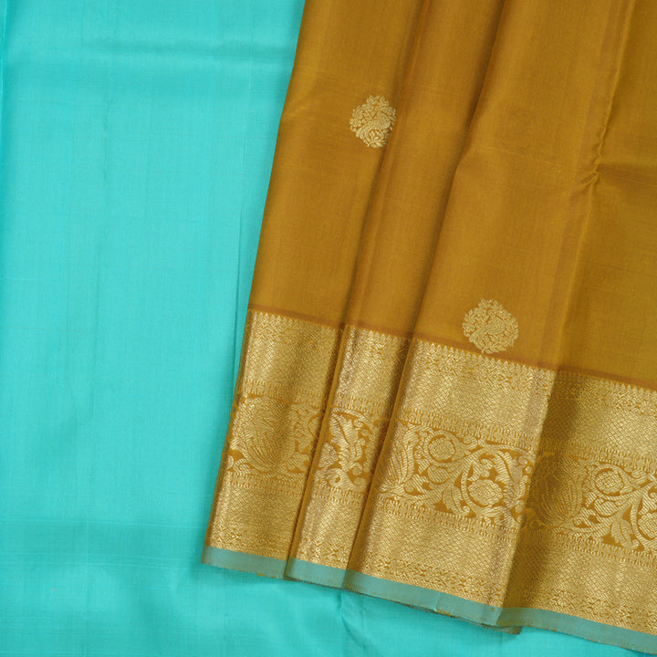 Hayagrivas Metallic Gold Kanjivaram Pattu Pavadai KBE1380J4-6