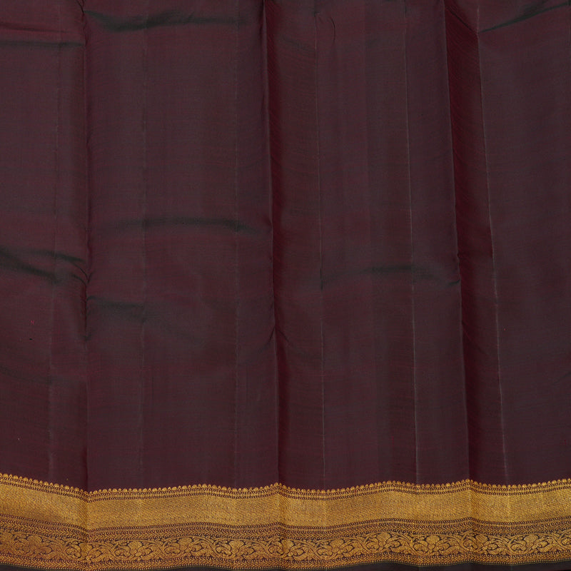 Hayagrivas Handloom Wine Maroon Kanjivaram Silk Saree KBE1382J16-3