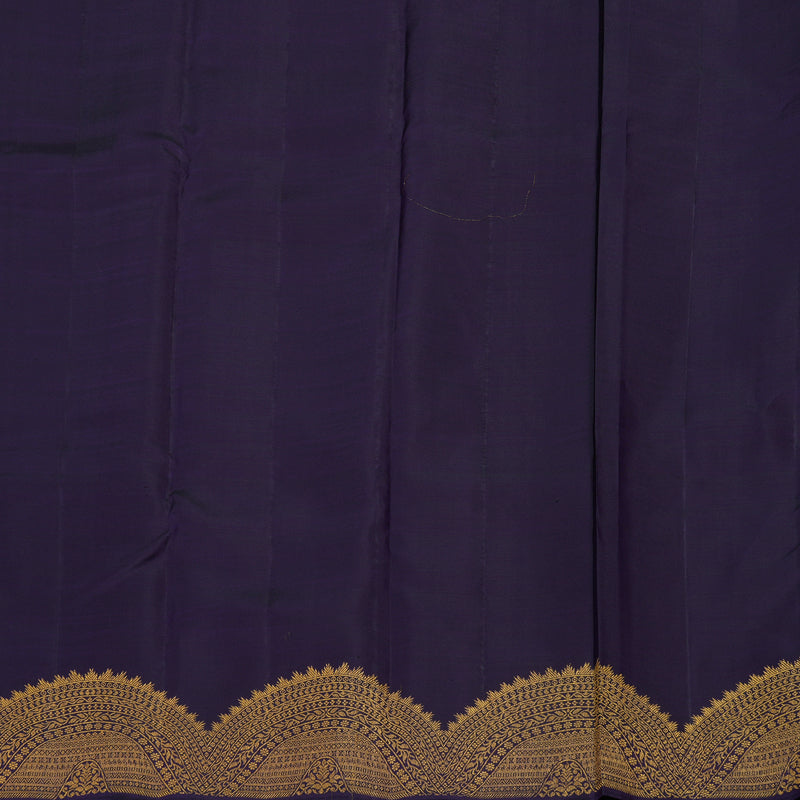 Hayagrivas Handloom Wine Purple Kanjivaram Silk Saree with Deep Violet Border KBE1382J19-1