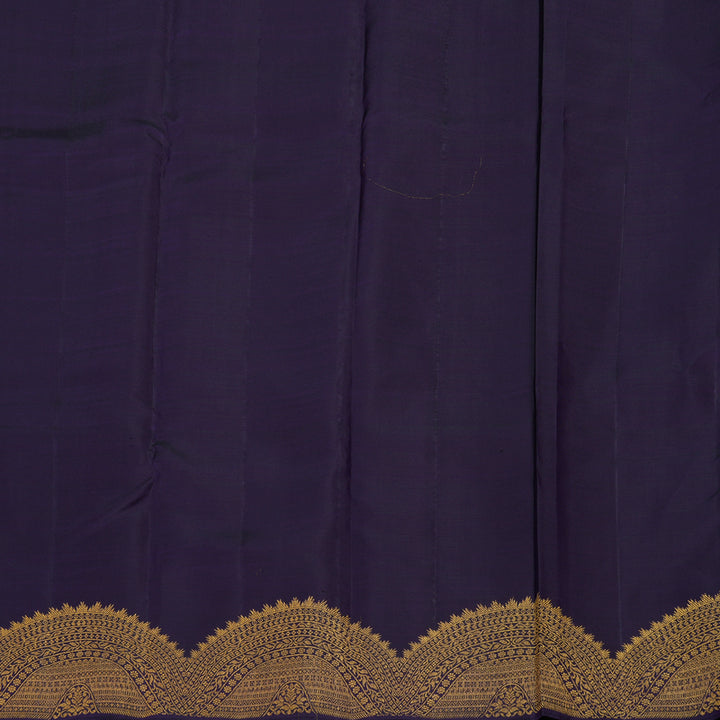 Hayagrivas Handloom Wine Purple Kanjivaram Silk Saree with Deep Violet Border KBE1382J19-1