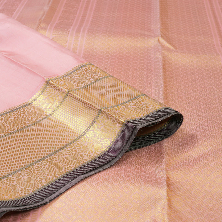 Hayagrivas Handloom Baby Pink Kanjivaram Silk Saree KBE1382J2-1