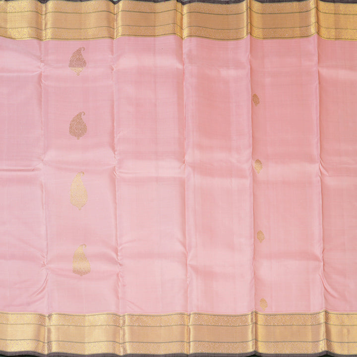 Hayagrivas Handloom Baby Pink Kanjivaram Silk Saree KBE1382J2-1