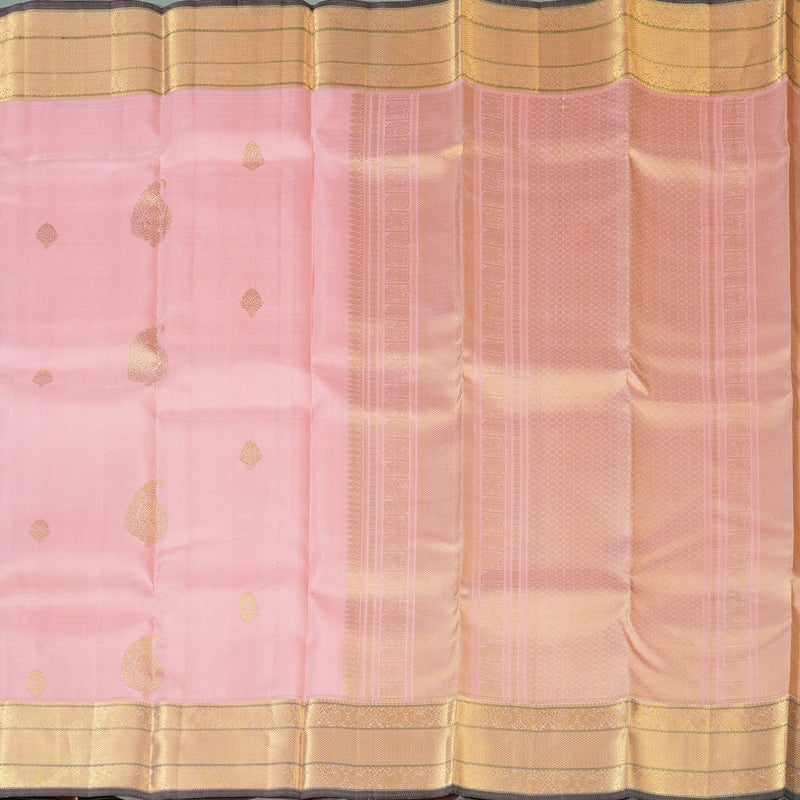 Hayagrivas Handloom Baby Pink Kanjivaram Silk Saree KBE1382J2-1