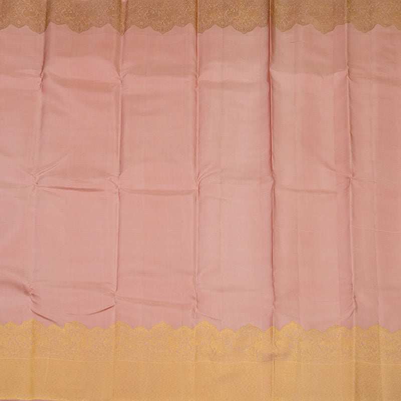 Hayagrivas Handloom Rose Pink Kanjivaram Silk Saree KBE1382J21-1