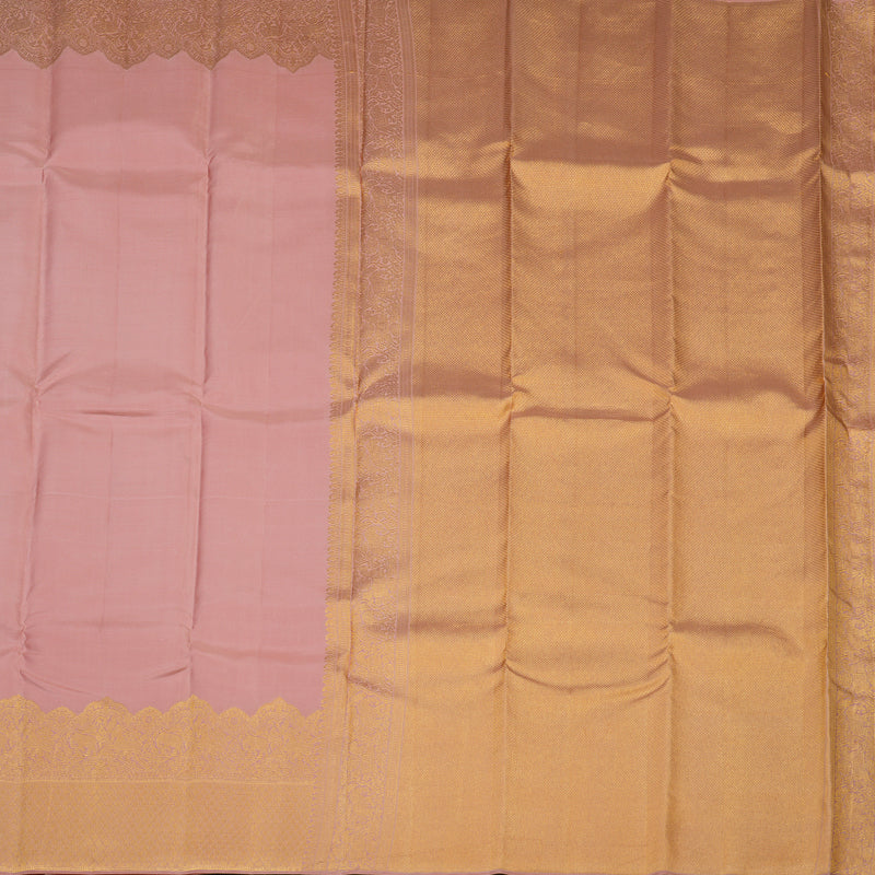Hayagrivas Handloom Rose Pink Kanjivaram Silk Saree KBE1382J21-1