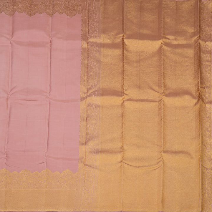 Hayagrivas Handloom Rose Pink Kanjivaram Silk Saree KBE1382J21-1