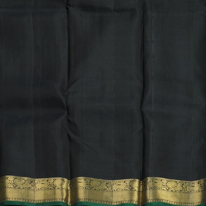 Hayagrivas Handloom Black Kanjivaram Silk Saree KBE1382J6-1