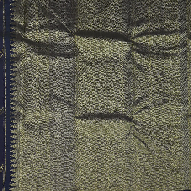 Hayagrivas Handloom Navy Blue Kanjivaram Silk Saree KBE1382J8-1