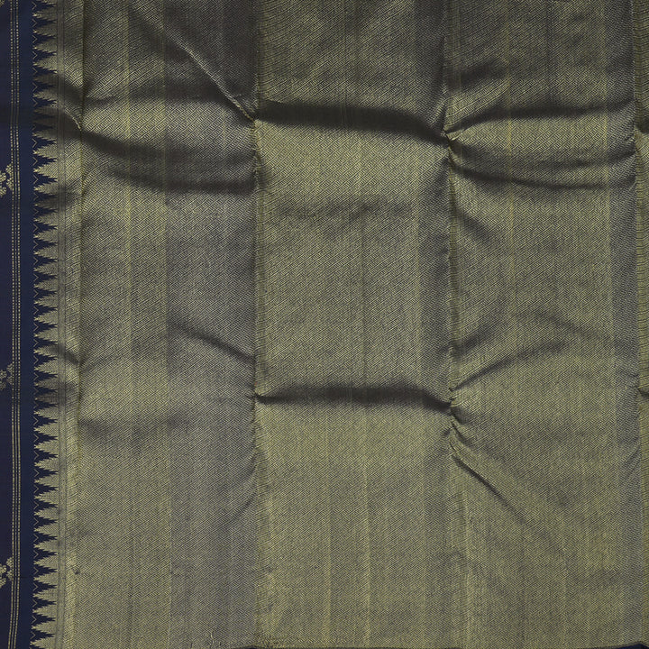 Hayagrivas Handloom Navy Blue Kanjivaram Silk Saree KBE1382J8-1