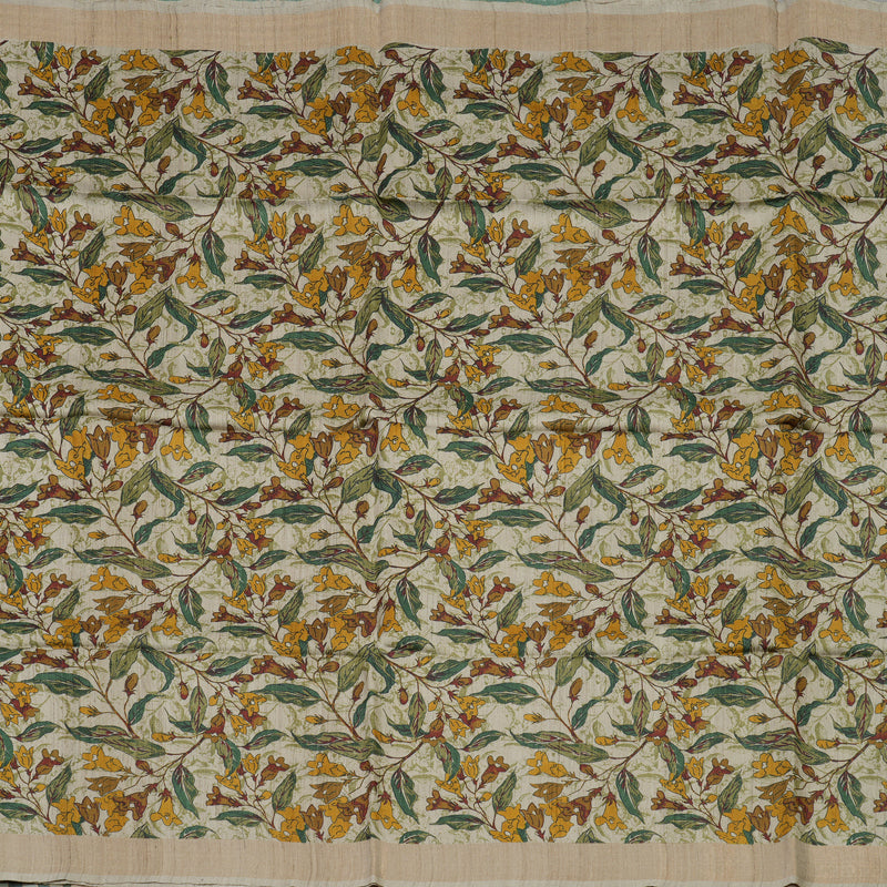 Hayagrivas Beige Pure Tussar Saree KBE1383J2-10