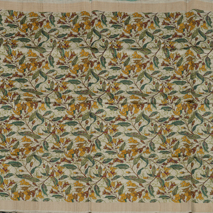 Hayagrivas Beige Pure Tussar Saree KBE1383J2-10