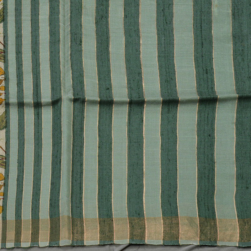 Hayagrivas Beige Pure Tussar Saree KBE1383J2-10