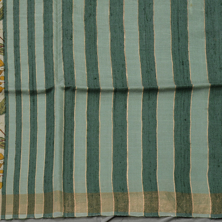 Hayagrivas Beige Pure Tussar Saree KBE1383J2-10