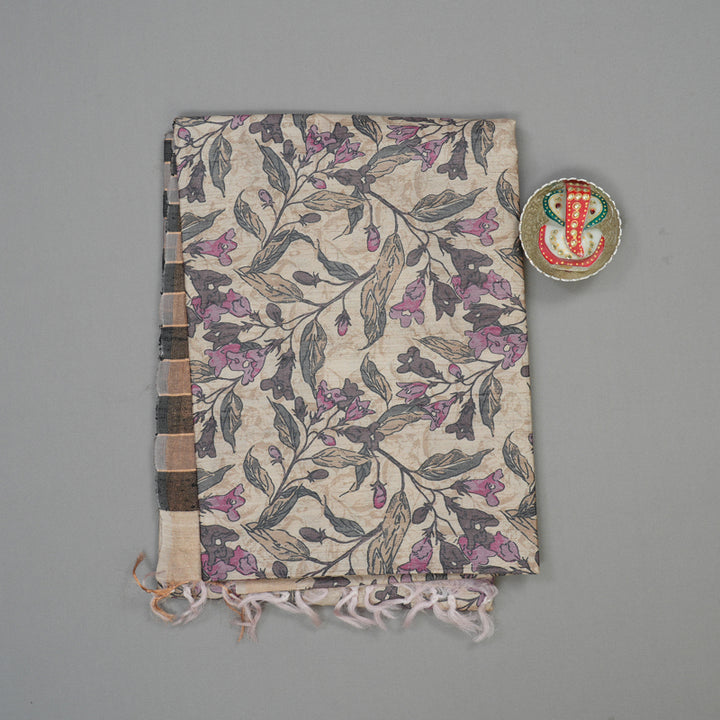 Hayagrivas Beige Pure Tussar Saree KBE1383J2-7