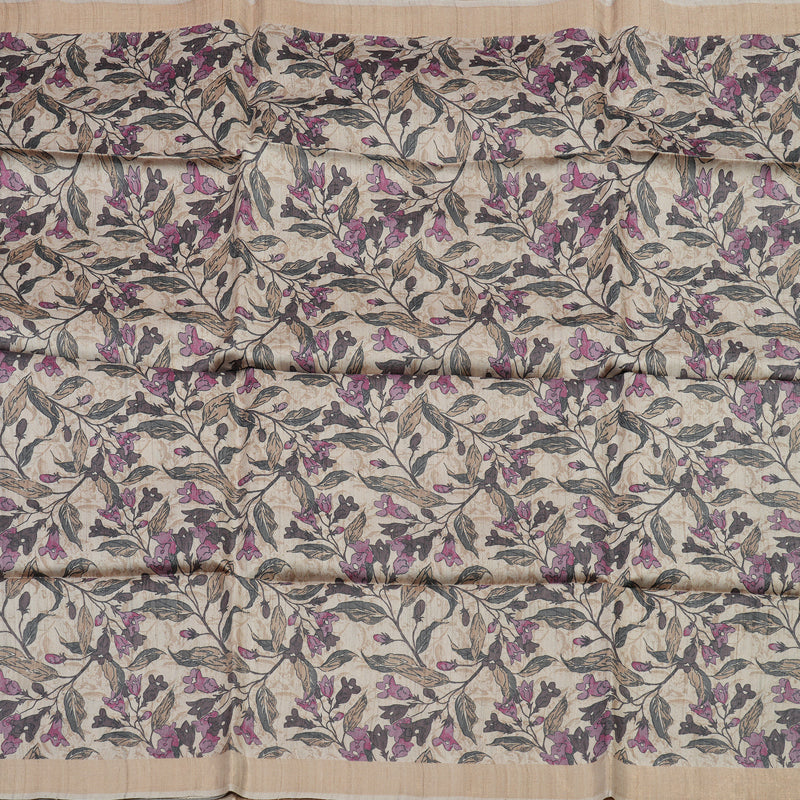 Hayagrivas Beige Pure Tussar Saree KBE1383J2-7