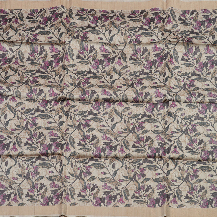 Hayagrivas Beige Pure Tussar Saree KBE1383J2-7