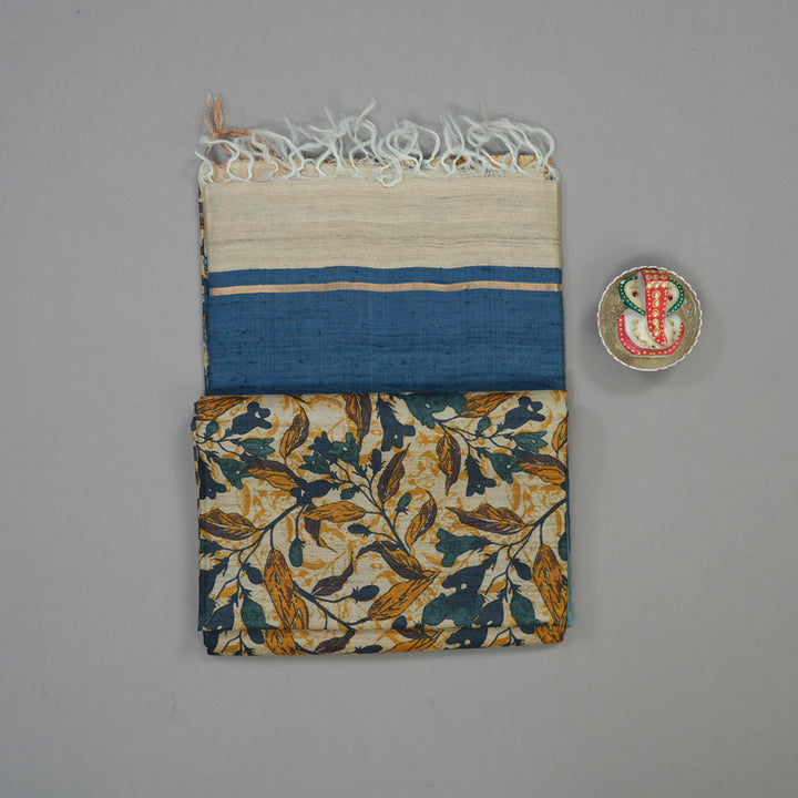 Hayagrivas Beige Pure Tussar Saree KBE1383J2-8