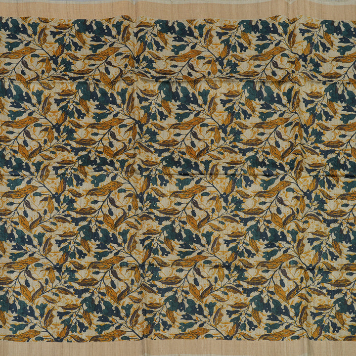 Hayagrivas Beige Pure Tussar Saree KBE1383J2-8