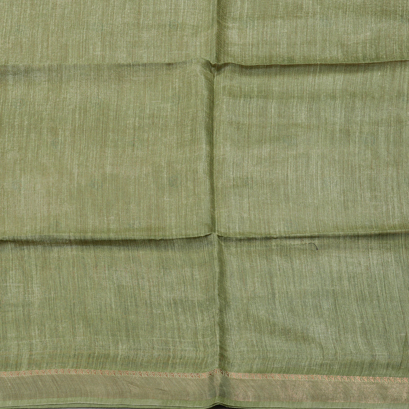 Hayagrivas Mauve Pure Tussar Saree with Mint Green Border KBE1383J3-7