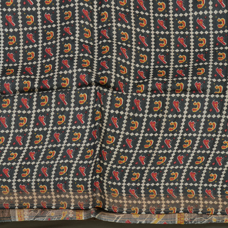 Hayagrivas Beige Pure Tussar Saree KBE1383J4-1