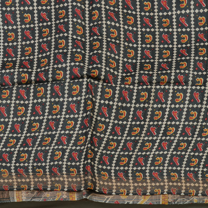 Hayagrivas Beige Pure Tussar Saree KBE1383J4-1