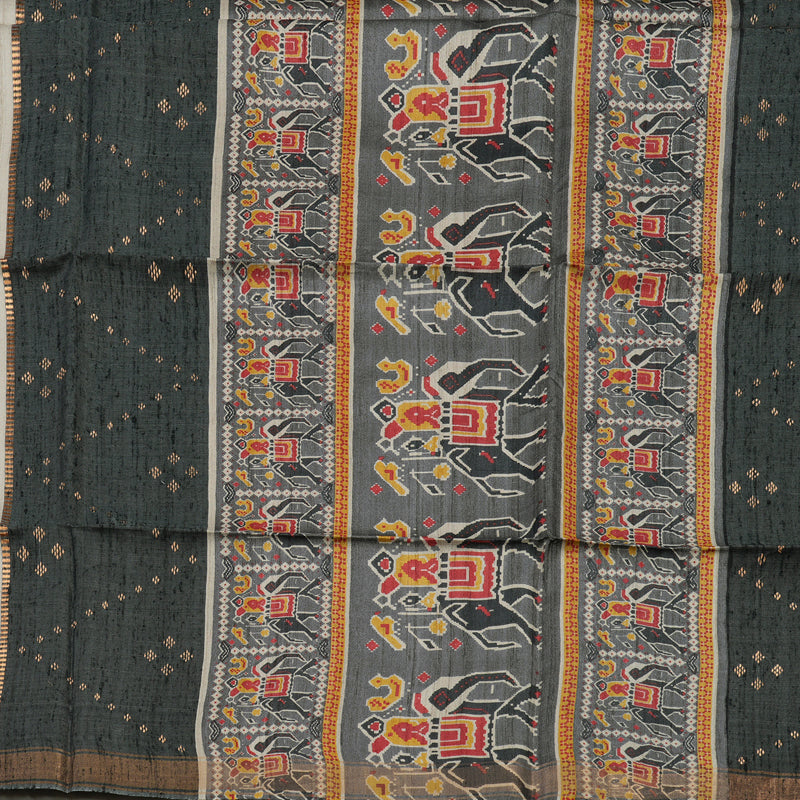 Hayagrivas Beige Pure Tussar Saree KBE1383J4-1