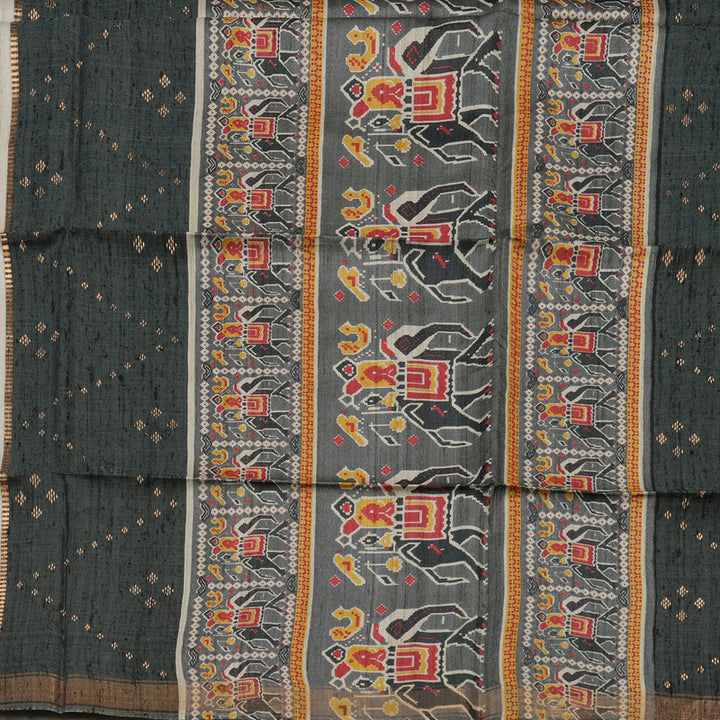 Hayagrivas Beige Pure Tussar Saree KBE1383J4-1