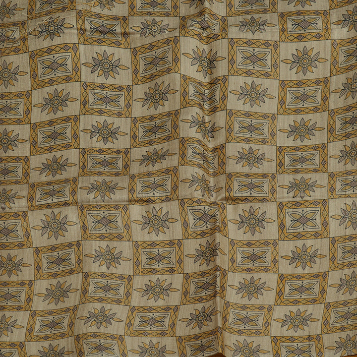 Hayagrivas Beige Pure Tussar Saree KBE1383J4-10