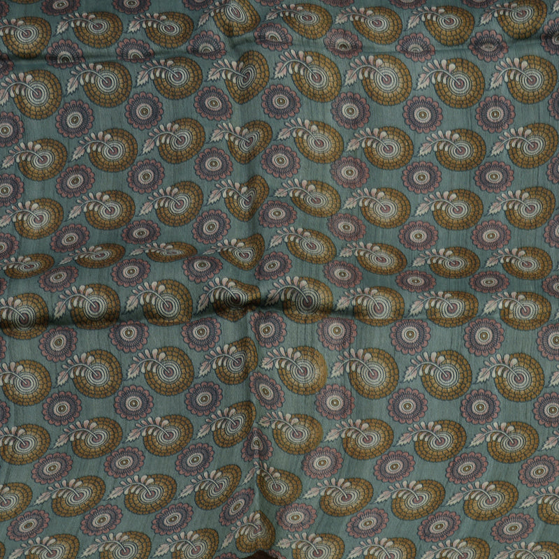 Hayagrivas Mustard Pure Tussar Saree with Mustard Border KBE1383J4-6