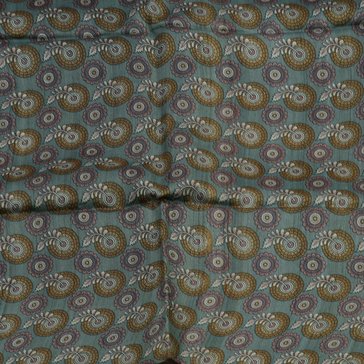 Hayagrivas Mustard Pure Tussar Saree with Mustard Border KBE1383J4-6