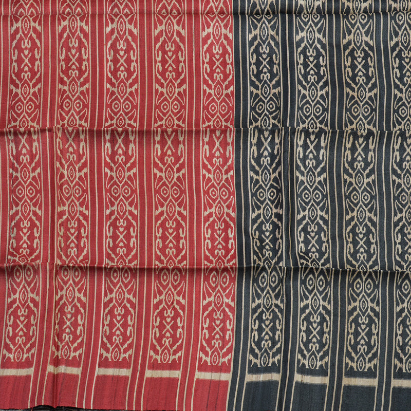 Hayagrivas Beige Pure Tussar Saree with Red & Black Border KBE1383J5-21