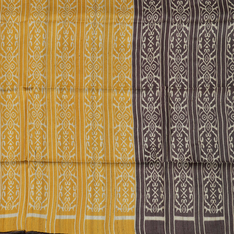 Hayagrivas Beige Pure Tussar Saree with Yellow & Paaku border KBE1383J5-22