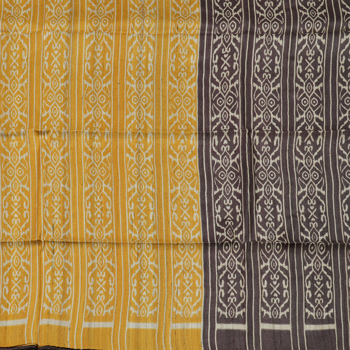 Hayagrivas Beige Pure Tussar Saree with Yellow & Paaku border KBE1383J5-22