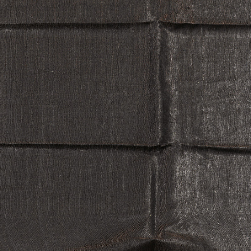 Hayagrivas Beige & Black Pure Tussar Saree KBE1383J6-18