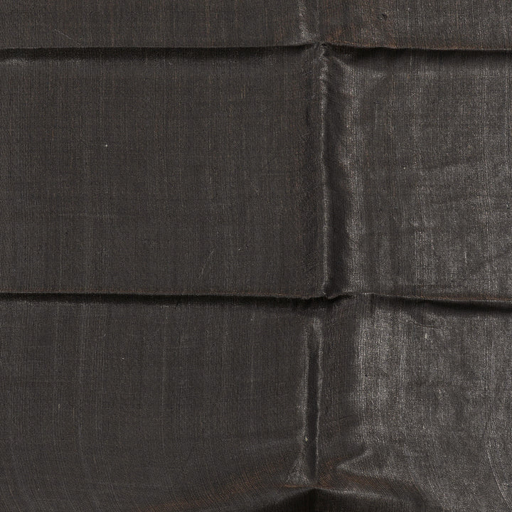 Hayagrivas Beige & Black Pure Tussar Saree KBE1383J6-18