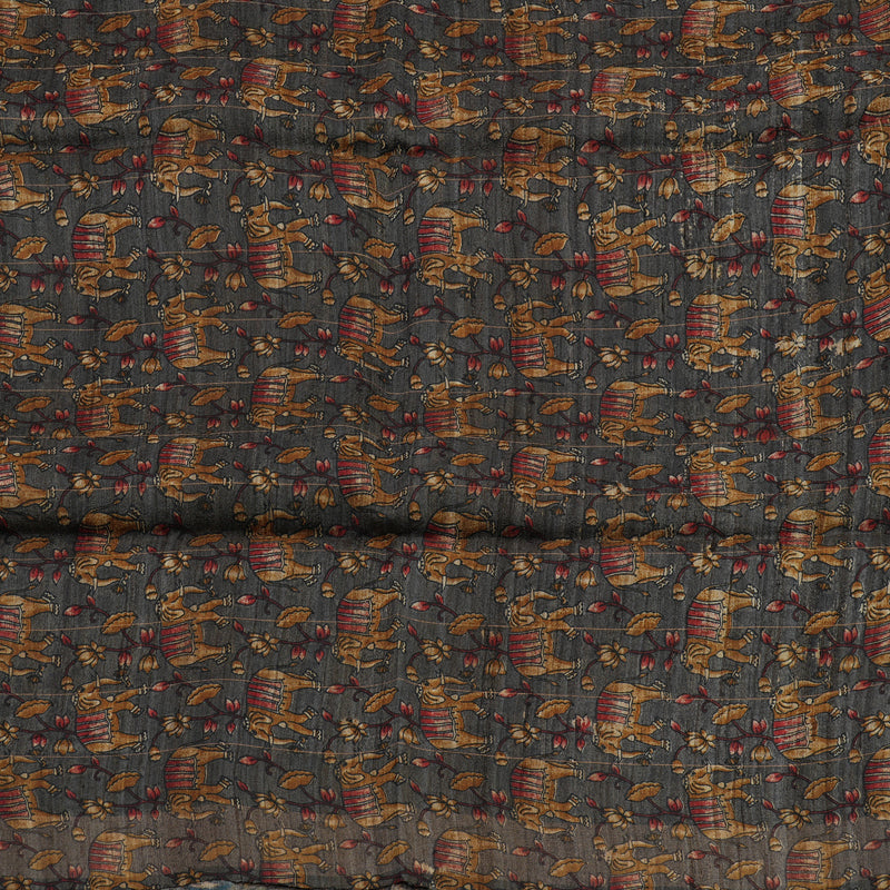 Hayagrivas Multicolour Checks Pure Tussar Saree KBE1383J6-25