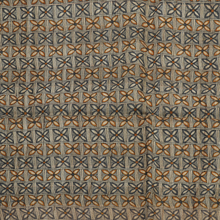 Hayagrivas Multicolour Checks with Borderless Pure Tussar Saree KBE1383J6-33